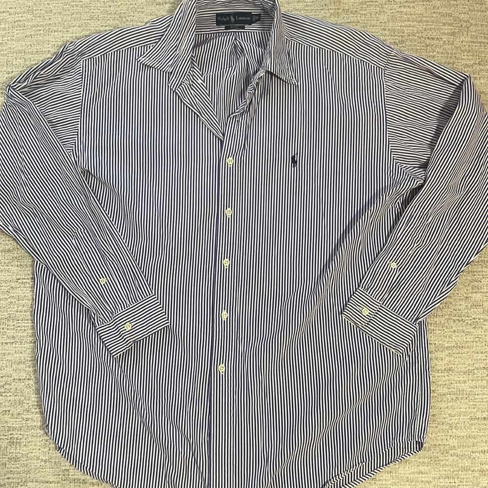 Men's Striped Blue Shirt